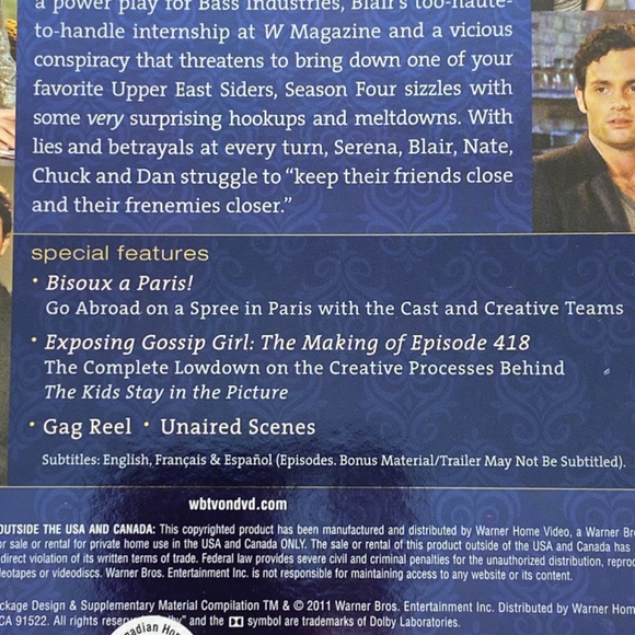 Gossip Girl Season 4 DVD Complete Fouth Season 2011 5 Disc Set - Picture 4 of 8